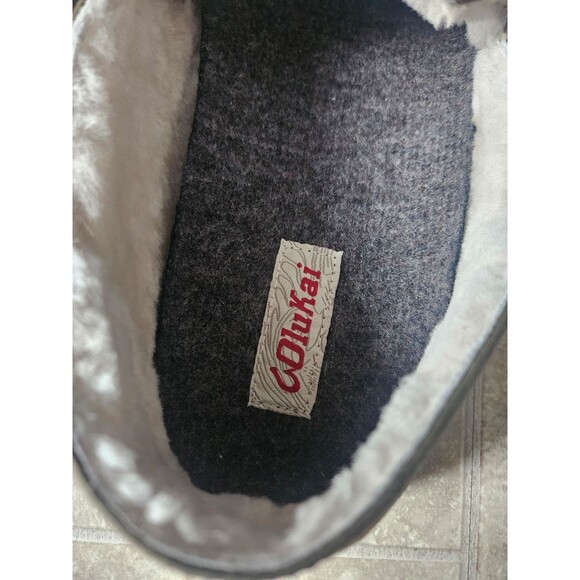 Olukai Hanohano men's waxed canvas indoor outdoor slipper husk olive green 12 46 - Picture 6 of 7